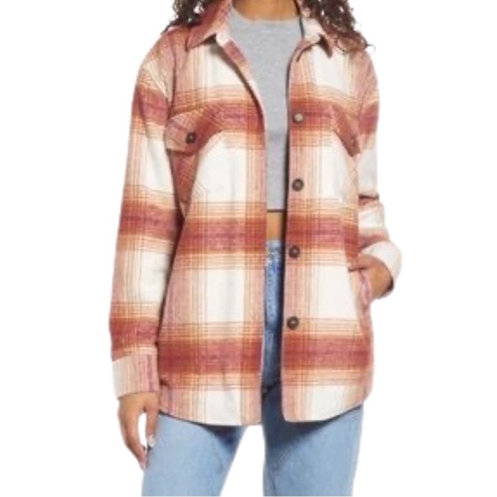 Thread & Supply (S) “Carmel” Shirt Jacket- Plaid Shacket